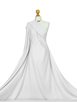 Buy white Ponte Roma Stretch Jersey Fabric