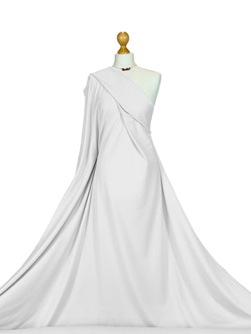 Buy white Ponte Roma Stretch Jersey Fabric