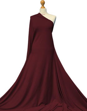 Buy red-wine Bamboo Jersey Fabric - 4 Way Stretch Soft Dressmaking Fabric by the Metre